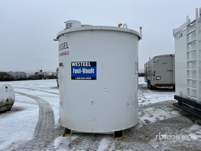 2008 Westeel 9150 L Skid Mounted Steel Diesel Vertical Fuel Tank