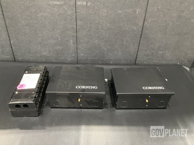 (7) FO Kit Cases, (8) Corning Enclosures, (1) Mounting Bracket & Assorted Items