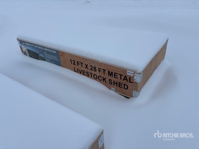 2025 Rhino AGR-LS1228 12 ft x 28 ft Metal Livestock Abri (Unused)