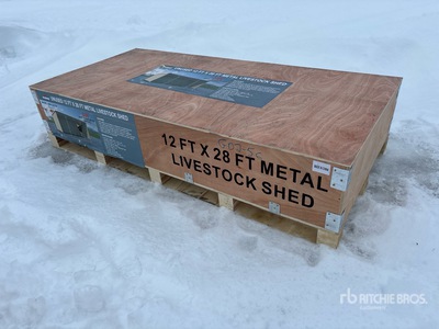 2025 Rhino AGR-LS1228 12 ft x 28 ft Metal Schuilplaats voor vee (Unused)