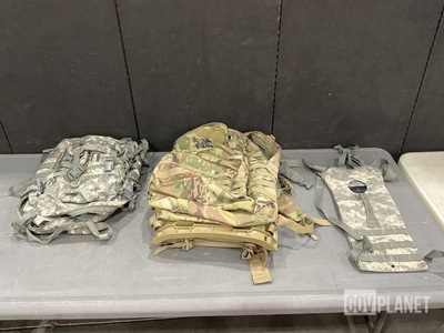 (100) Hydration System Carriers, (5) Medium Packs & Assorted Items