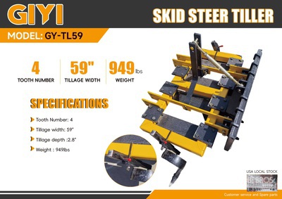 2026 GIYI GY-TL59 Skis Steer Deep Tiller (Unused)