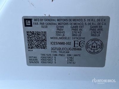 2018 GMC Sierra 1500 4x4 Crew Cab Pickup