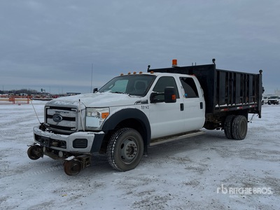 2015 Ford F-550 XLT 4x4 Crew Cab Hi-Rail Flatbed Truck