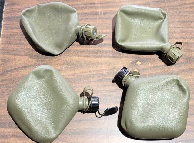 (240) 2 QT. U.S. G.I. O.D. Canteens w/ NBC Caps