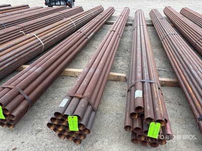 Quantity of (19) 2 7/8 in OD Blk Schedule 10 x 24 ft Steel Rohr (Unused)