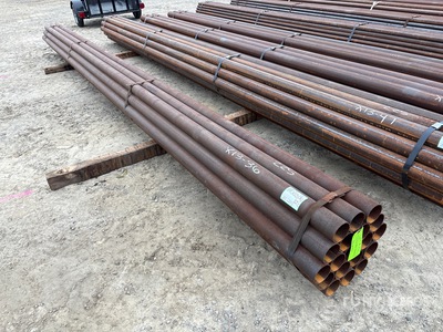 Quantity of (19) 3 1/2 in x OD Blk 10 Gauge x 21 ft Tuyau (Unused)