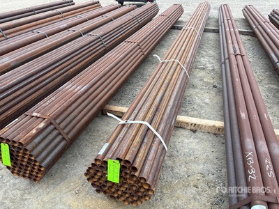 Quantity of (61) 1 7/8 in OD Blk Schedule 40 x 21 ft Steel Rohr