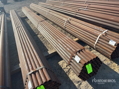 Quantity of (61) 1 7/8 in OD Blk Schedule 40 x 21 ft Steel Rohr (Unused)