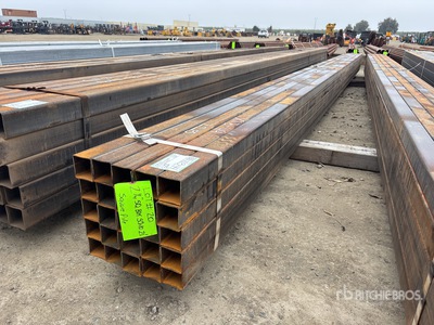 Quantity of (25) 2 1/4 in Square Blk Schedule 10 x 21 ft Steel Pipe (Unused)