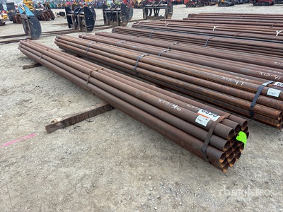 Quantity of (19) 3 1/2 in OD Blk Schedule 10 x 21 ft Steel Pipe (Unused)