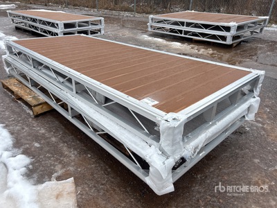Quantity of (2) 2025 BYT BDF412 4 ft x 12 ft Aluminum Boat Dock Section Kit (Unused)