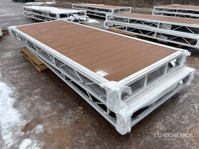 Quantity of (2) 2025 BYT BDF412 4 ft x 12 ft Aluminum Boat Dock Section Kit (Unused)