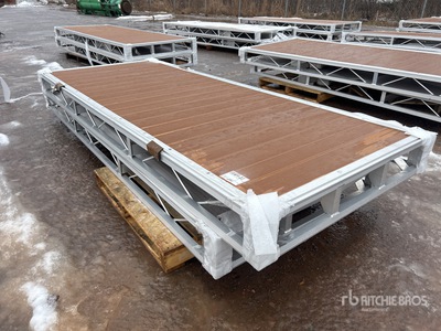 Quantity of (2) 2025 BYT BDF412 4 ft x 12 ft Aluminum Boat Dock Section Kit (Unused)