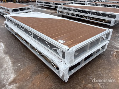 Quantity of (2) 2025 BYT BDF412 4 ft x 12 ft Aluminum Boat Dock Section Kit (Unused)