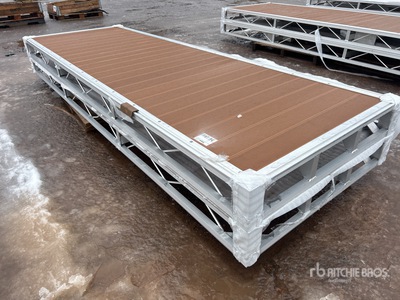 Quantity of (2) 2024 BYT BDF410 4 ft x 10 ft Aluminum Boat Dock Section Kit (Unused)