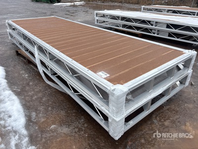 Quantity of (2) 2024 BYT BDF410 4 ft x 10 ft Aluminum Boat Dock Section Kit (Unused)