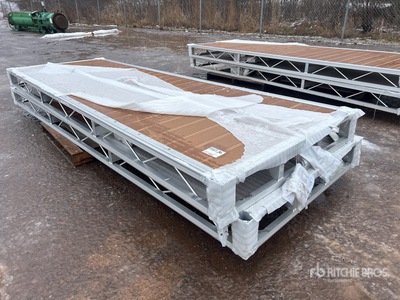 Quantity of (2) 2024 BYT BDF410 4 ft x 10 ft Aluminum Boat Dock Section Kit (Unused)
