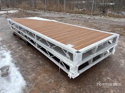 Quantity of (2) 2024 BYT BDF410 4 ft x 10 ft Aluminum Boat Dock Section Kit (Unused)