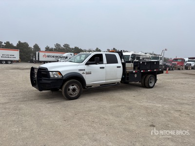 2016 Ram 5500 4x4 Crew Cab Flatbed Truck