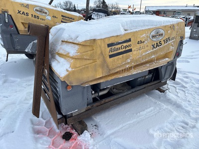 2016 Atlas Copco XAS185CDPET4 185 cfm Skid-Mounted Air Compressor (Inoperable)