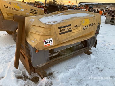 2016 Atlas Copco XAS185CDPET4 185 cfm Skid-Mounted Air Compressor (Inoperable)