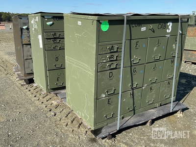 (3) Alabama Metal Products MIL-C-40009D Storage Cabinets