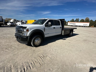 2022 Ford F-550 XL 4x4 Crew Cab Platte vrachtwagen