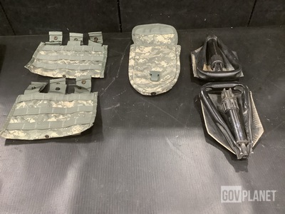 (137) M4 Three Mag Pouches, (102) Entrenching Hand Tools & Assorted Items