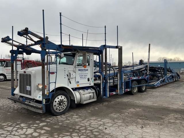 2014 Peterbilt 365 Car Carrier Truck W/ 2014 Cottrell Trailer