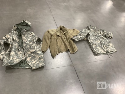 (3) Cold Weather Parka, (54) Cold Weather Jackets & Assorted Items