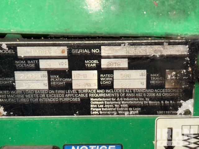 ELEVADOR TIJERA 2018 JLG 1930ES