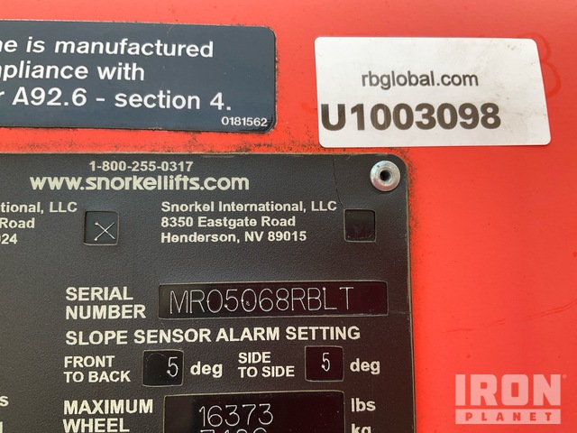 ELEVADOR TELESCóPICO 2005 SNORKEL 4WD TB60DZ