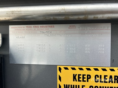 2023 Trail King TKLBH334 37 ft Tri/A Aluminum Live Bottom Trailer