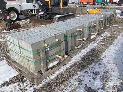 Quantity of (7) Pallets of Bluestone Landscaping Paver Stones (Unused)