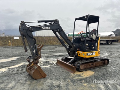 2018 John Deere 26G حفارة صغيرة