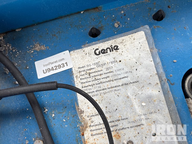 ELEVADOR TIJERA 2018 GENIE GS1930