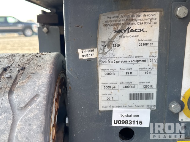 ELEVADOR TIJERA 2017 SKYJACK 3219