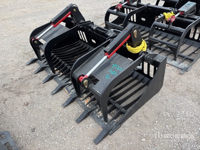 All-Star 72 In Rock w/Teeth Skid Steer Grapple (Unused)