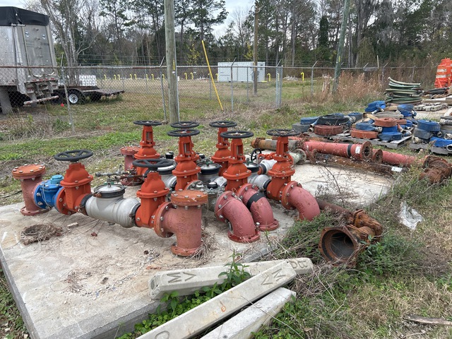 Quantity of (1) 4 in and (4) 6 in Back Flow Preventer Assemblies