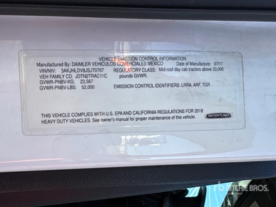 2018 Freightliner Cascadia 126 T/A Dagcabine Trekker