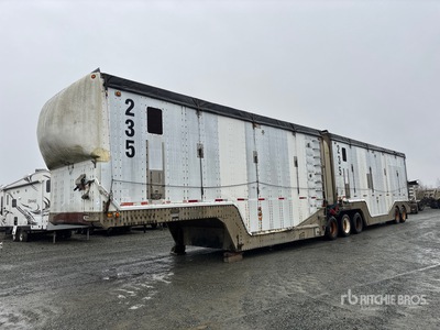 1988 Ty-Crop 22 ft x 102 in Super B-Train Lead Drop Frame Chip Trailer
