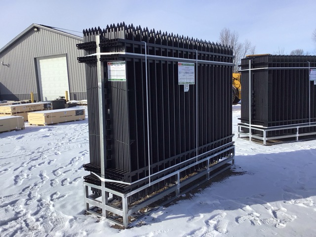 (24) Pieces of KJ Powder Coated Steel Fence w/(25) Post Connectors - Unused