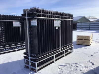 (24) Pieces of KJ Powder Coated Steel Fence w/(25) Post Connectors - Unused