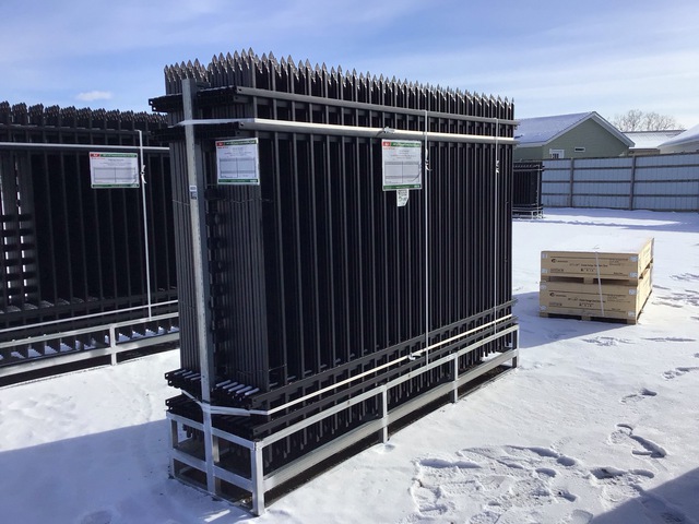 (24) Pieces of KJ Powder Coated Steel Fence w/(25) Post Connectors - Unused