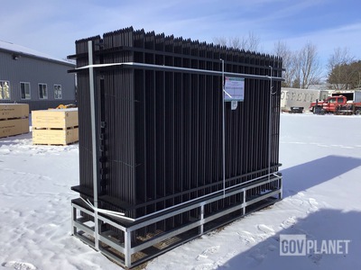 (30) Pieces of Galvanized Steel Garden/Public Space Fence w/(31) Post Connectors