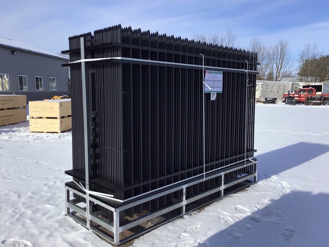 (30) Pieces of Galvanized Steel Garden/Public Space Fence w/(31) Post Connectors