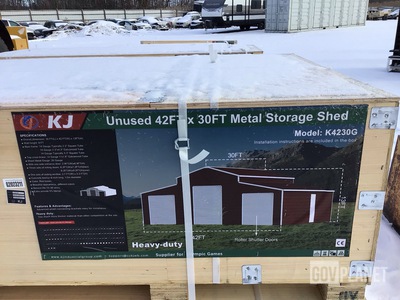 KJ K4230G Metal Storage Shed - Unused
