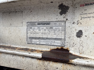 2013 Manac 42 ft Tri/A Belly Dump Trailer