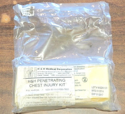 (200) Unused H&H Chest Injury Kits & (38) Russian Gas Mask Filters